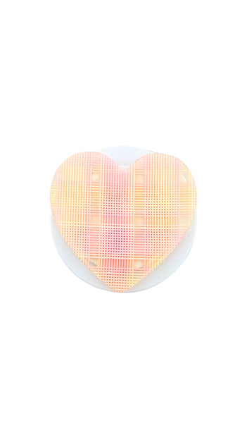  Solar Eclipse Dije De Agarre Con Forma De Corazón A Cuadros Pintado A Mano Hand-painted Plaid Heart Grip Charm En Color Rosado Talla All . 