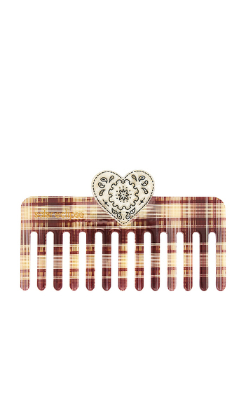  Solar Eclipse Hand-painted Paisley Heart Detangling Wide Tooth Hair Comb En Color Beauty: Multi Talla All . 