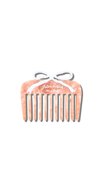  Solar Eclipse Peine De Bolsillo Con Lazo Vintage Pintado A Mano Hand-painted Vintage Bow Pocket Comb En Color Rosado Talla All . 