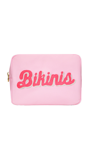  Stoney Clover Lane Bolsa Grande Bikinis Double Script Flamingo Nylon Large Pouch En Color Rosado Talla All . 