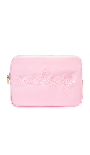  Stoney Clover Lane Bolsa Grande Bordada Con La Palabra Makeup Makeup Embroidered Large Pouch En Color Rosado Talla All . 
