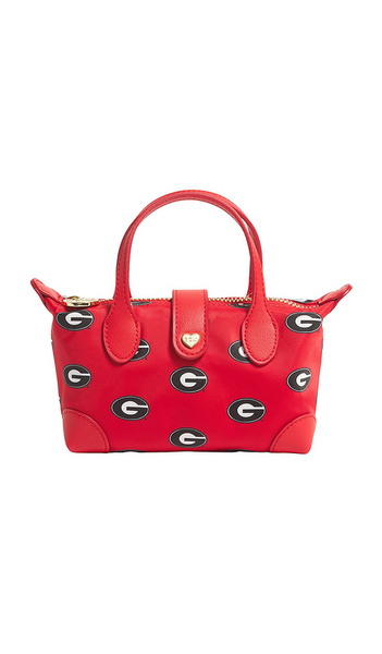  Stoney Clover Lane Bolso Bandolera De Nailon Estampado De La Universidad De Georgia University Of Georgia En Color Rojo Talla All . 