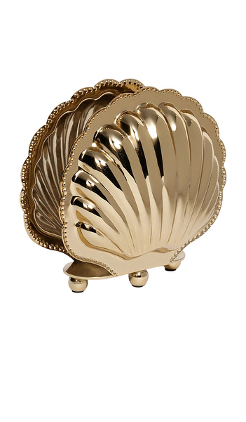  The Favorites Tazón Con Tapa Y Cuchara Con Diseño De Conchas Cap Ferrat Cap Ferrat Shell Lidded Bowl With Spoon En Color Oro Metálico Talla All . 