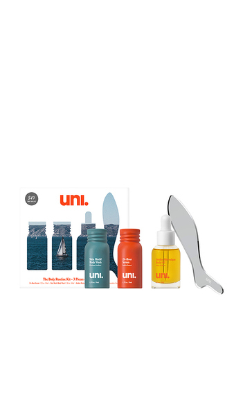  Uni Set Para Baño Y Cuerpo Body Routine Kit: Mini Body Wash, Serum, Body Oil, & Gua Sha En Color Belleza: Na Talla All . 