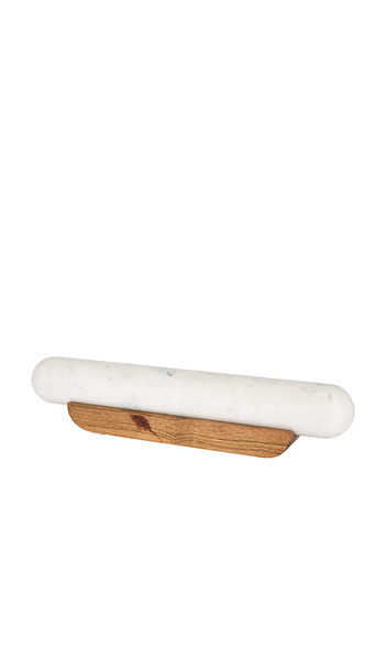  Verve Culture Rodillo De Mármol Y Soporte Marble Rolling Pin & Stand En Color White,brown Talla All . 