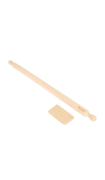  Verve Culture Rodillo Y Raspador De Pasta Long Rolling Pin & Pasta Scraper En Color Neutral Talla All . 