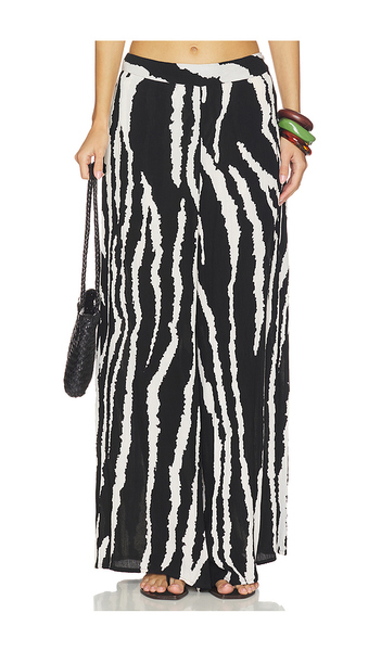  Villa Fresca Pantalón Pierna Ancha Serena En Color Negro, Blanco Talla L  (también En M, S, Xl, Xs). 