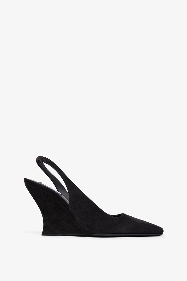  Alaïa Black 90 Suede Slingbacks 