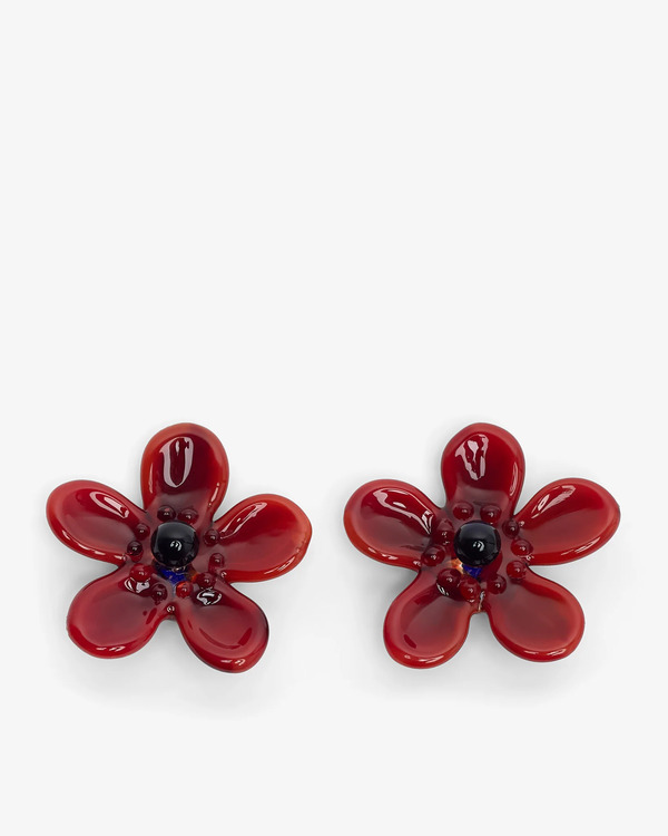  Alaïa Bloom Red Glass Earrings 