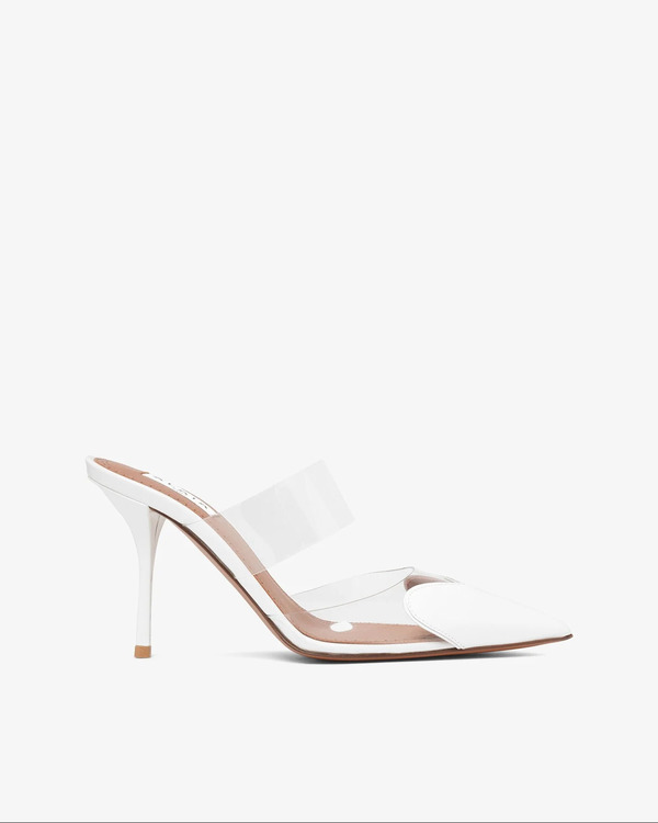  Alaïa Mule Coeur 90 Patent White Pumps 