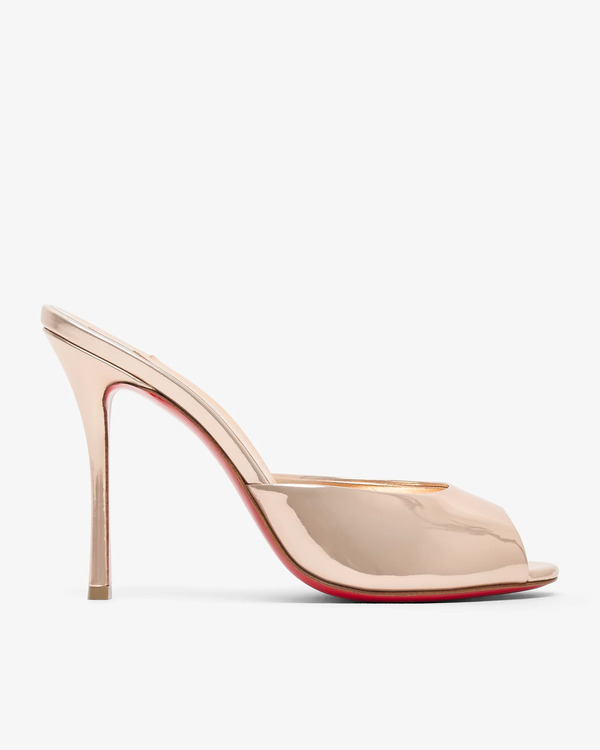  Christian Louboutin Me Dolly 100 Pink Metallic Mules 