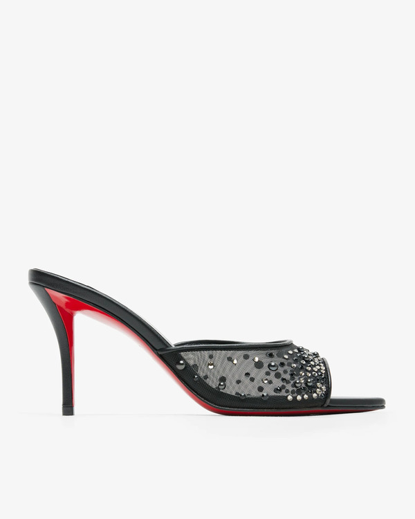  Christian Louboutin Miss Z 80 Black Strass Mules 