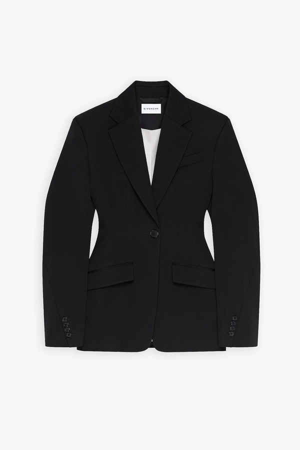  Givenchy Black Wool Cocoon Jacket 