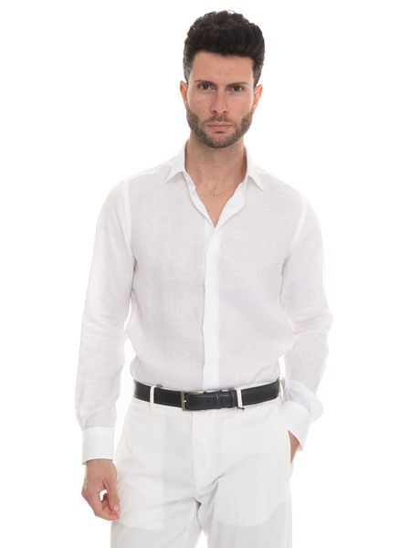  Camicia Lino Manica Lunga 