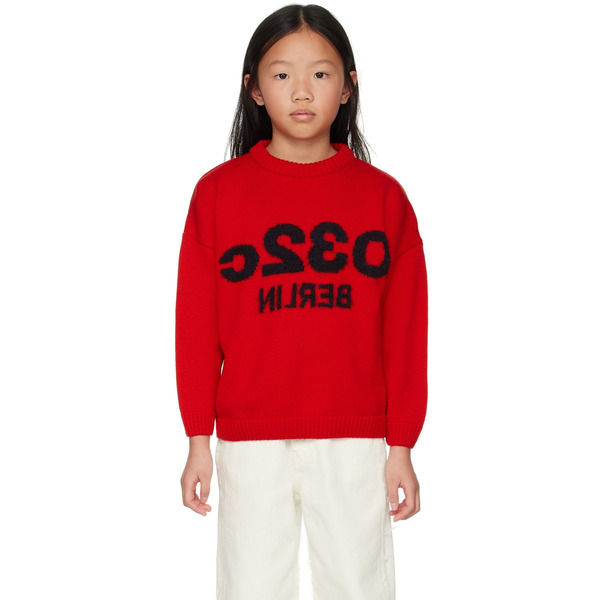  032c Ssense Exclusive Kids Red Sweater 