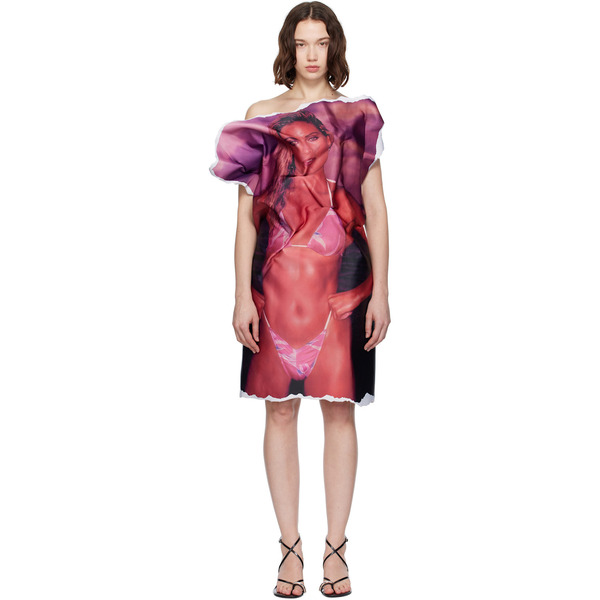  Abra Red Poster Midi Dress 