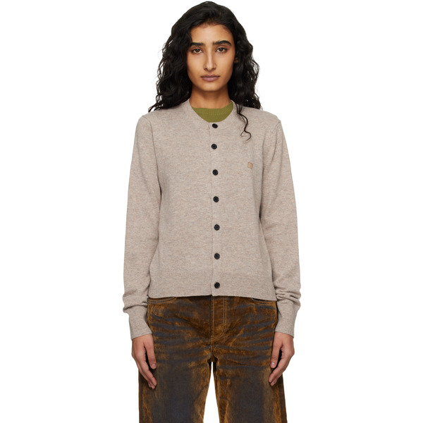  Acne Studios Beige Fitted Yak Wool Cardigan 