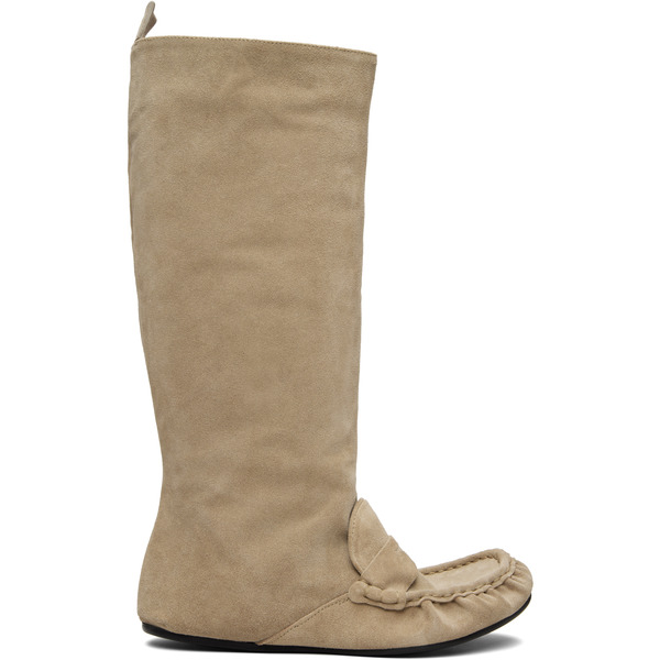  Acne Studios Beige Slouch Saddle Tall Boots 