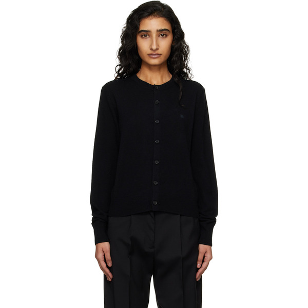  Acne Studios Black Fitted Yak Wool Cardigan 
