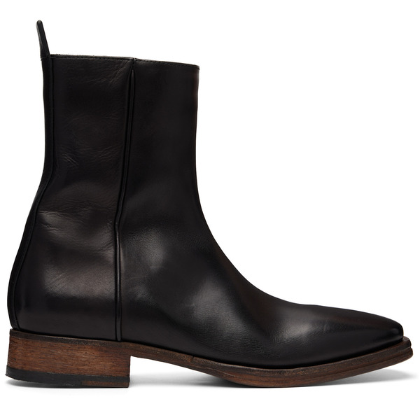  Acne Studios Black Leather Ankle Boot 