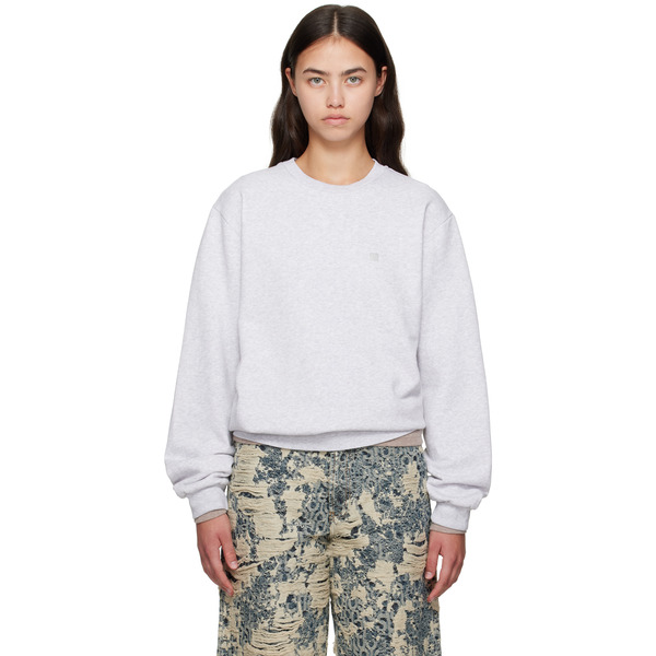  Acne Studios Gray Crew Neck Fleece Sweatshirt 