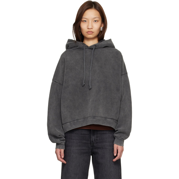  Acne Studios Gray Logo Patch Hoodie 