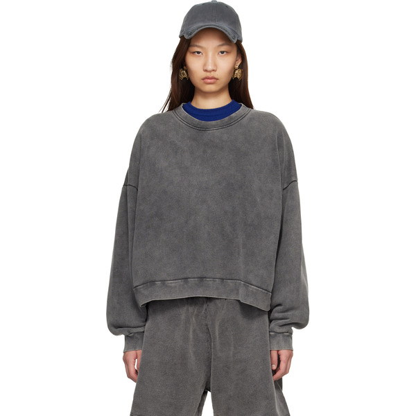  Acne Studios Gray Logo Patch Sweatshirt 