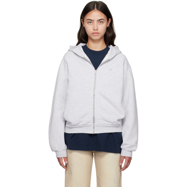  Acne Studios Gray Zipper Hoodie 