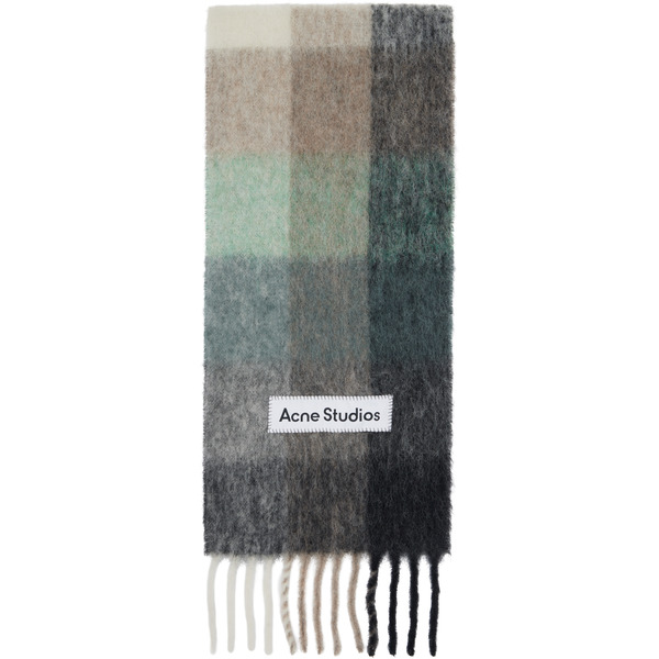  Acne Studios Multicolor Mohair Checked Scarf 