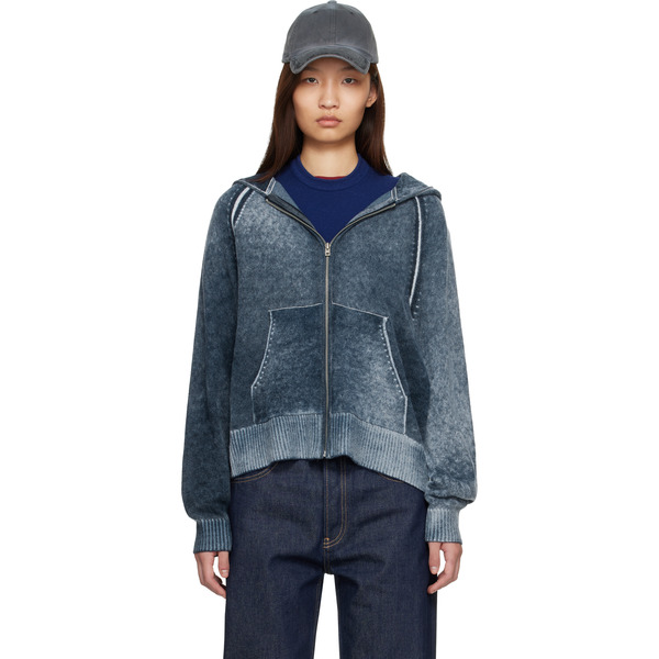  Acne Studios Navy Zipper Hoodie 