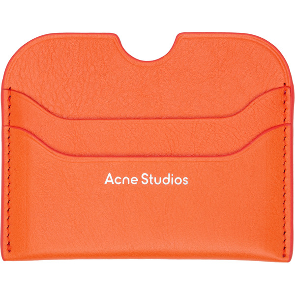  Acne Studios Orange Logo Stamp Card Holder 