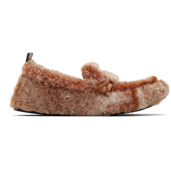  Acne Studios Orange Shearling Loafers 
