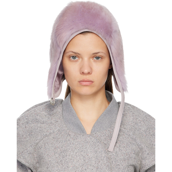  Acne Studios Purple Shearling Hat 