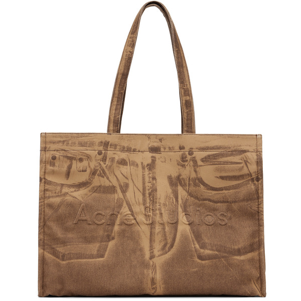  Acne Studios Tan Logo Shopper Tote 