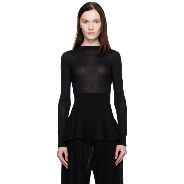  Alaïa Black Cashmere Bodysuit 