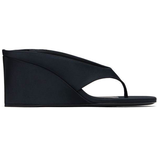  Alaïa Black Cube Thong Mules 