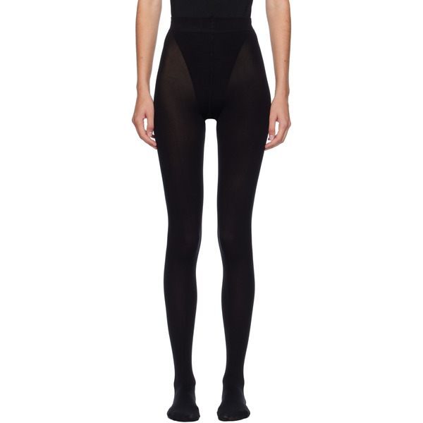  Alaïa Black Integrated Feet Tights 