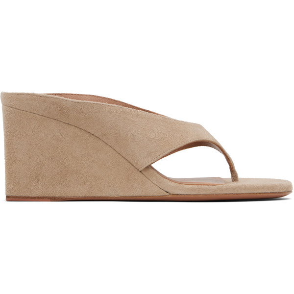  Alaïa Gray Cube Thong Mules 