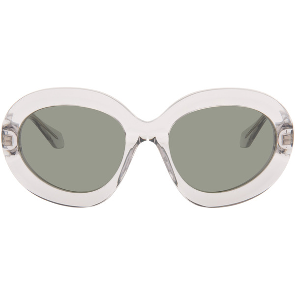  Alaïa Grey Round Wraparound Sunglasses 