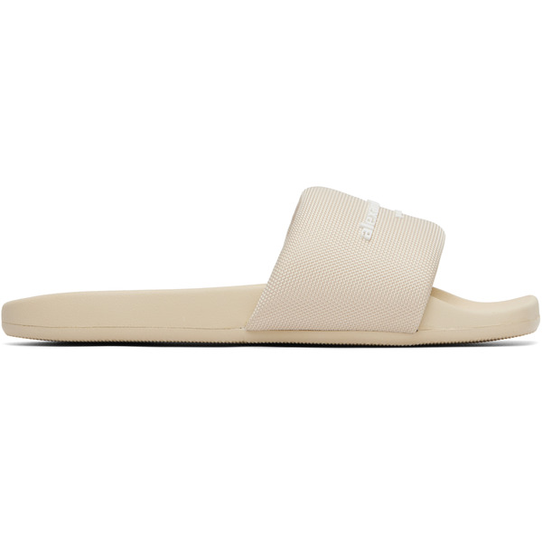  Alexander Wang Beige 'aw' Pool Slides 