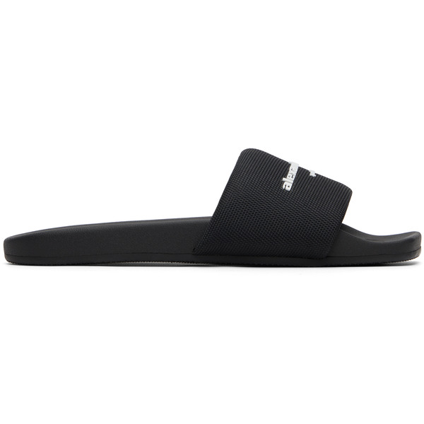 Alexander Wang Black 'aw' Pool Slides 
