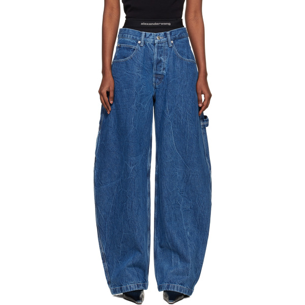  Alexander Wang Blue Pre-styled Mid-rise Oversized Jeans 
