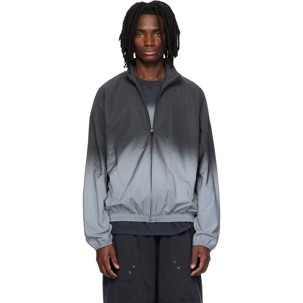  Alexander Wang Gray & Silver Reflective Track Jacket 
