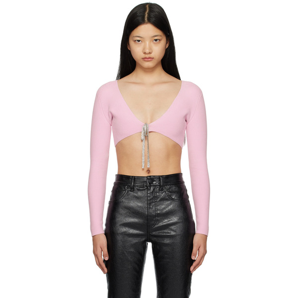  Alexander Wang Pink Cropped Cardigan 