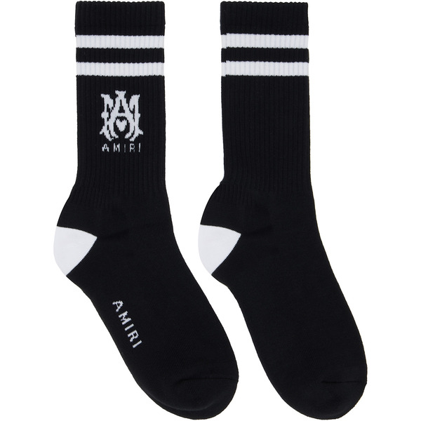  Amiri Black Ma Core Logo Socks 