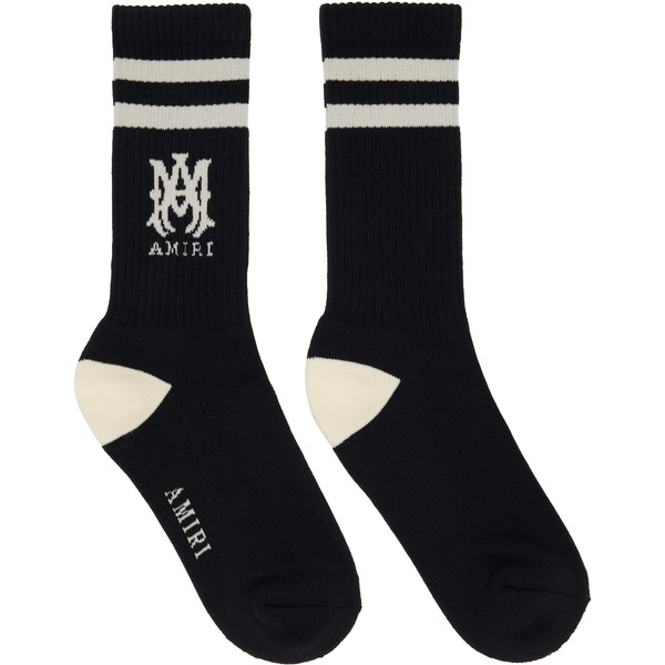  Amiri Black Ma Stripe Socks 