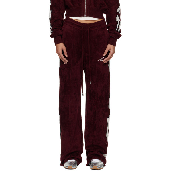  Amiri Burgundy Bones Track Pants 