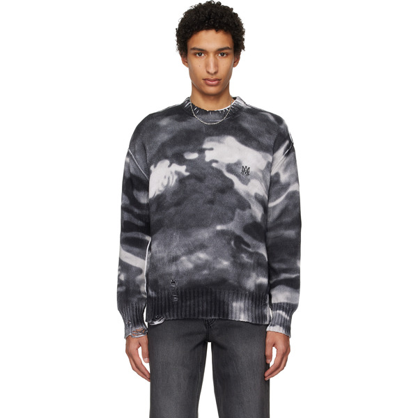  Amiri Gray Camo Sweater 
