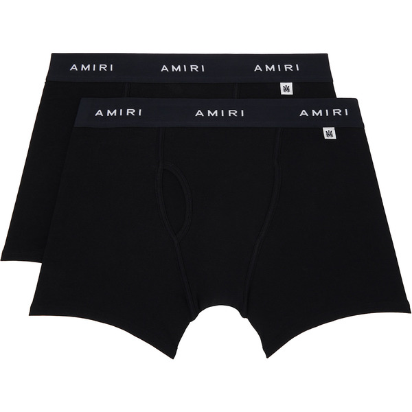  Amiri Two-pack Black 'amiri' Boxer Briefs 