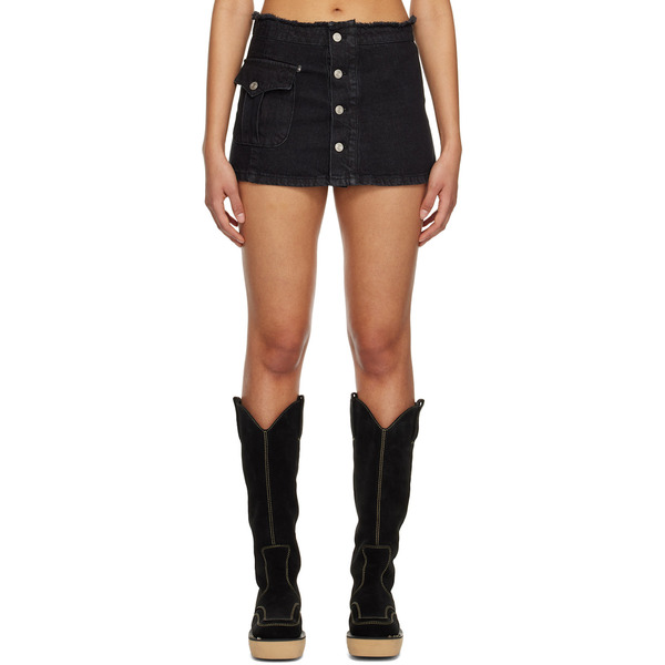  Andersson Bell Black Wrap Miniskirt 